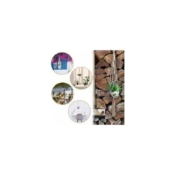 Ensemble De 3 Paniers Suspendus En Macramé Corde De Coton Panier Suspendu Pot De Fleur Porte-plante Cintre Pour Plafonds Extérieurs Intérieurs -Promos Jardin Noble Magasin 100155576 5