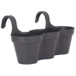ARTEVASI Pot De Fleurs Pour Balcon Capri Individ - 30,5 X 54 X H 28 Cm - 11 L - Gris Anthracite