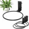 Support Muraux Pot De Fleurs,4pcs Fixation Murale Pot De Fleur Métal Support De Pot De Fleur Mural Porte Pot De Fleur Anneau Antirouille Support De Jardinière à Fixer Pour Jardin 4 Pouces Noir -Promos Jardin Noble Magasin 100342264 1