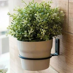 Support Muraux Pot De Fleurs,4pcs Fixation Murale Pot De Fleur Métal Support De Pot De Fleur Mural Porte Pot De Fleur Anneau Antirouille Support De Jardinière à Fixer Pour Jardin 4 Pouces Noir -Promos Jardin Noble Magasin 100342264 5