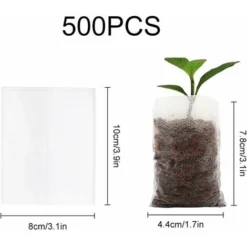 Sac Biodégradable 500pcs 810cm Versailles Pour Semis Sac Biodegradable Non-tissé De Pépinière Respctueux Environnement Élever Taux Survie De Plante Convenir Maison Jardin -Promos Jardin Noble Magasin 100342359 2
