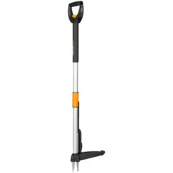 Fiskars Désherbeur Télescopique, Longueur: 1-1,19 M, Manche En Acier Inoxydable/Poignée En Plastique, Noir/Orange, SmartFit, 1020125