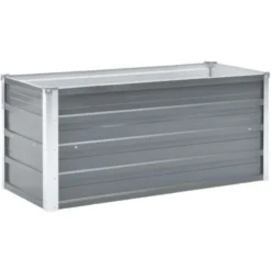Lit Surélevé De Jardin Acier Galvanisé 100x40x45 Cm Gris VidaXL