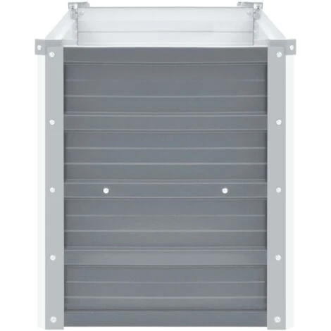 Lit Surélevé De Jardin Acier Galvanisé 100x40x45 Cm Gris VidaXL 6 Lit Surélevé De Jardin Acier Galvanisé 100x40x45 Cm Gris VidaXL – Image 4