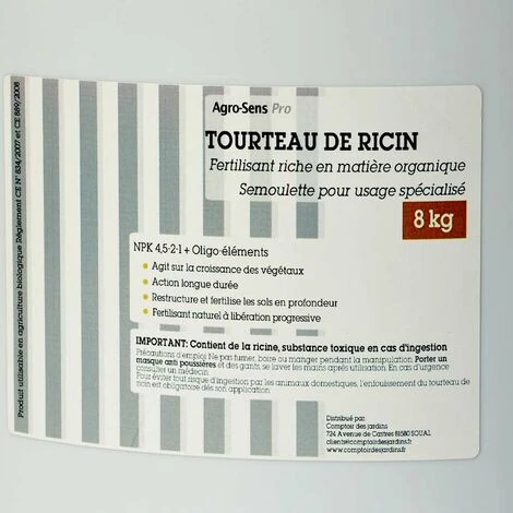 Tourteau De Ricin Semoulette , Engrais 100% Végétal. Seau 8 Kg 4 Tourteau De Ricin Semoulette , Engrais 100% Végétal. Seau 8 Kg – Image 2