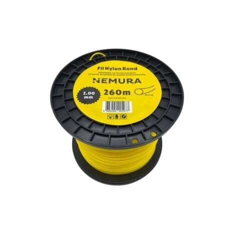 Fil Débroussailleuse Rond L: 260m, Ø: 2mm 3 Fil Débroussailleuse Rond L: 260m, Ø: 2mm
