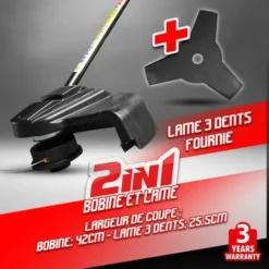 Débroussailleuse électrique 1200W Avec Bobine Et Lame 3 Dents - Elem Garden 8 Débroussailleuse électrique 1200W Avec Bobine Et Lame 3 Dents - Elem Garden -Promos Jardin Noble Magasin 12229452 3