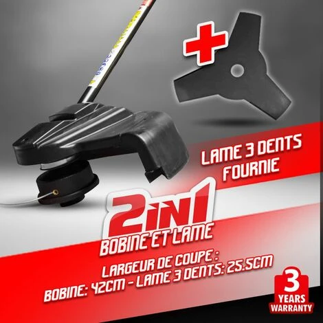 Débroussailleuse électrique 1200W Avec Bobine Et Lame 3 Dents - Elem Garden 5 Débroussailleuse électrique 1200W Avec Bobine Et Lame 3 Dents - Elem Garden – Image 3