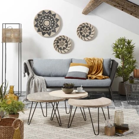 Kave Home - Lot De 3 Cache-pots Low Cuivre En Ciment Pour Usage Intérieur Et Extérieur 4 Kave Home - Lot De 3 Cache-pots Low Cuivre En Ciment Pour Usage Intérieur Et Extérieur – Image 2