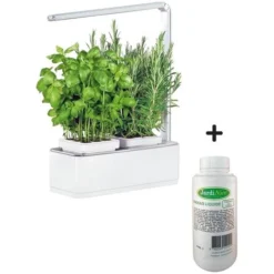 Jardinière Avec Lampe Led Intégrée Mini Potager + Engrais 500 Ml