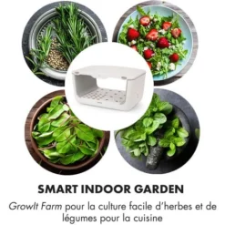 GrowIt Farm Smart Jardin Hydroponique 28 Plantes 8 Litres 48W 196x LED -Promos Jardin Noble Magasin 12992375 4 1