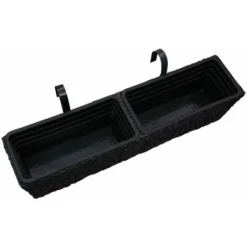 Jardinières 2 Pcs Jacinthe D'eau Noir VidaXL -Promos Jardin Noble Magasin 13197045 4