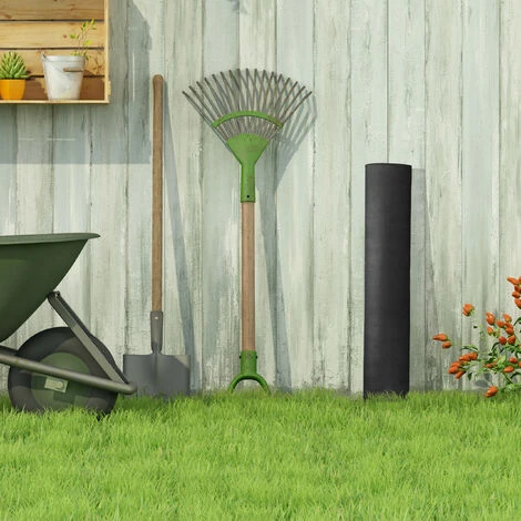 Relaxdays Toile Paillage Anti-mauvaises Herbes 50m Bâche Tissée Toile 50g/m² Géotextile, Résiste UV, Antidéchirure, Noir 4 Relaxdays Toile Paillage Anti-mauvaises Herbes 50m Bâche Tissée Toile 50g/m² Géotextile, Résiste UV, Antidéchirure, Noir – Image 2