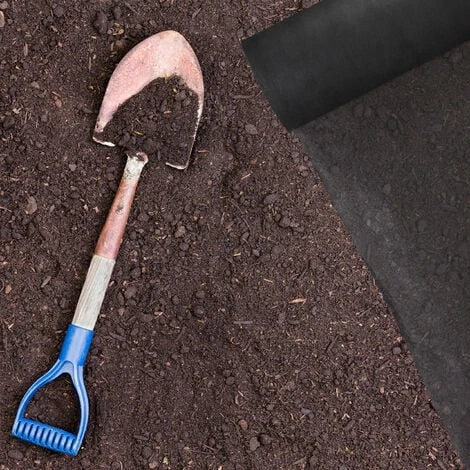 Relaxdays Toile Paillage Anti-mauvaises Herbes 50m Bâche Tissée Toile 50g/m² Géotextile, Résiste UV, Antidéchirure, Noir 5 Relaxdays Toile Paillage Anti-mauvaises Herbes 50m Bâche Tissée Toile 50g/m² Géotextile, Résiste UV, Antidéchirure, Noir – Image 3