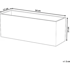 Bac à Fleurs Rectangulaire Blanc Effet Bois, 54 X 17 X 21 Cm, En Fibre D'Argile Pour Intérieur Et Extérieur Beliani 9 Bac à Fleurs Rectangulaire Blanc Effet Bois, 54 X 17 X 21 Cm, En Fibre D'Argile Pour Intérieur Et Extérieur Beliani -Promos Jardin Noble Magasin 14018459 3