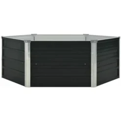 Jardinière Surélevée Anthracite 129x129x45 Cm Acier Galvanisé VidaXL -Promos Jardin Noble Magasin 14850112 2