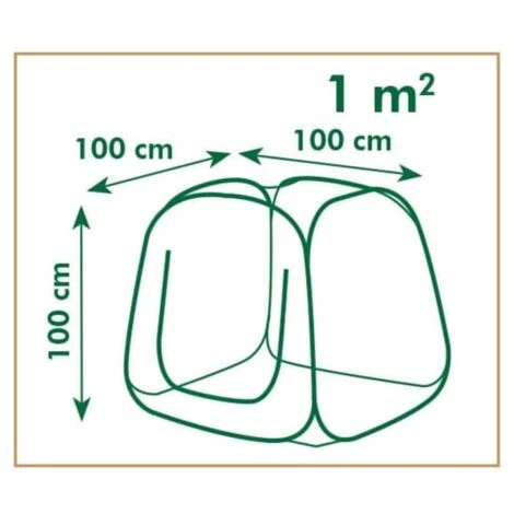 Serre Pop Up 100 X 100 X 100 Cm 6020409 Nature 5 Serre Pop Up 100 X 100 X 100 Cm 6020409 Nature – Image 3