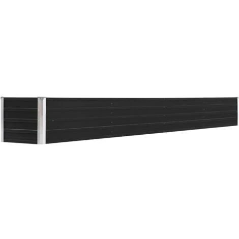 Lit Surélevé De Jardin Acier Galvanisé 320x40x45 Cm Anthracite VidaXL 3 Lit Surélevé De Jardin Acier Galvanisé 320x40x45 Cm Anthracite VidaXL