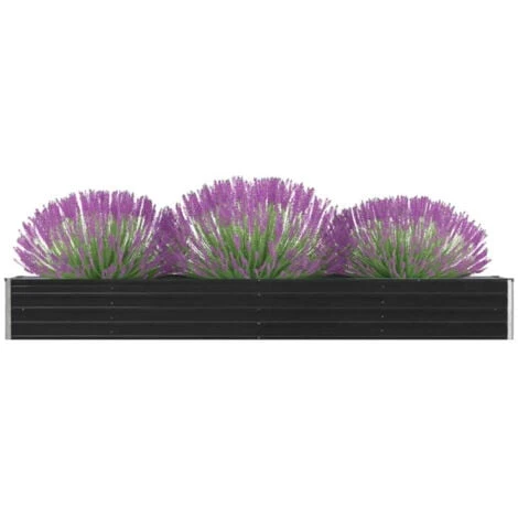 Lit Surélevé De Jardin Acier Galvanisé 320x40x45 Cm Anthracite VidaXL 4 Lit Surélevé De Jardin Acier Galvanisé 320x40x45 Cm Anthracite VidaXL – Image 2