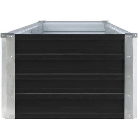 Lit Surélevé De Jardin Acier Galvanisé 320x40x45 Cm Anthracite VidaXL 6 Lit Surélevé De Jardin Acier Galvanisé 320x40x45 Cm Anthracite VidaXL – Image 4