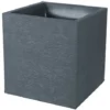 EDA Jardinière Carrée Graphit 39,5 X 39,5 X 43,5 Cm - 35 L - Gris Anthracite