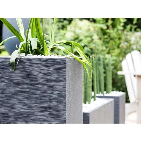 EDA Jardinière Carrée Graphit 39,5 X 39,5 X 43,5 Cm - 35 L - Gris Anthracite 4 EDA Jardinière Carrée Graphit 39,5 X 39,5 X 43,5 Cm - 35 L - Gris Anthracite – Image 2