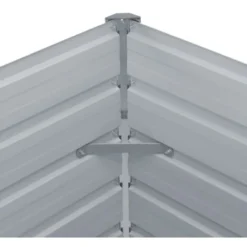 Jardinière 100 X 100 X 45 Cm Acier Galvanisé Gris VidaXL -Promos Jardin Noble Magasin 17913238 5