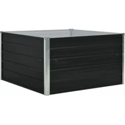 Jardinière 100 X 100 X 45 Cm Acier Galvanisé Anthracite VidaXL -Promos Jardin Noble Magasin 17913255 2