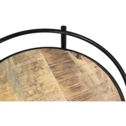 Support De Plantes Modulable En Bois Manguier Massif Et Métal Noir L50 Cm THREE -Promos Jardin Noble Magasin 18215437 4