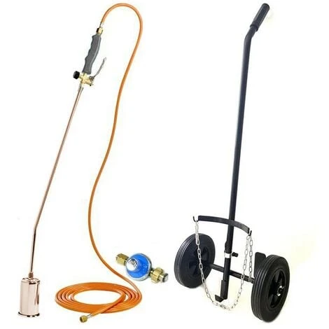 Desherbeur Pro KEMPER Tuyau 5 M Bruleur 60 Mm Allume Gaz + Détendeur Propane Inclus + Chariot à Roues Pour Bouteille Gaz 3 Desherbeur Pro KEMPER Tuyau 5 M Bruleur 60 Mm Allume Gaz + Détendeur Propane Inclus + Chariot à Roues Pour Bouteille Gaz