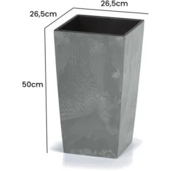 Pot De Fleurs - Bac à Fleur - Cache Pot Style Béton 26/49/91L Terrasse Jardin Intérieur Extérieur -Gris, 26 Liter (de) 11 Pot De Fleurs - Bac à Fleur - Cache Pot Style Béton 26/49/91L Terrasse Jardin Intérieur Extérieur -Gris, 26 Liter (de) -Promos Jardin Noble Magasin 19378768 5