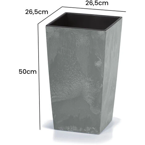 Pot De Fleurs - Bac à Fleur - Cache Pot Style Béton 26/49/91L Terrasse Jardin Intérieur Extérieur -Gris, 26 Liter (de) 7 Pot De Fleurs - Bac à Fleur - Cache Pot Style Béton 26/49/91L Terrasse Jardin Intérieur Extérieur -Gris, 26 Liter (de) – Image 5