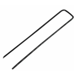 Lot De 100 Piquets De Fixation - 15 Cm X 2.5 Cm - Diam 2.8 Mm - Acier - Noir - Linxor