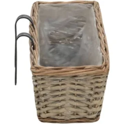 Jardinières De Balcon 2 Pcs Osier Avec Doublure De PE 80 Cm VidaXL -Promos Jardin Noble Magasin 19758408 5