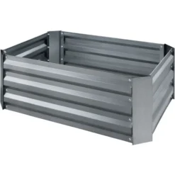 Carré Potager VALERIANA Galvanisé 140 L - 80 X 60 X 30 Cm - Potager Surélevé, Jardinière Surélevée, Lit De Plantation Surélevé -Promos Jardin Noble Magasin 19900683 4