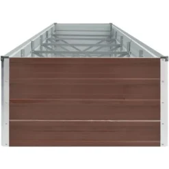 Lit Surélevé De Jardin Acier Galvanisé 480x80x45 Cm Marron VidaXL -Promos Jardin Noble Magasin 20359894 4