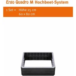 Jardinière Surélevée Ergo Quadro - Hauteur : 25 Cm, 60 X 80 Cm - Anthracite Garantia -Promos Jardin Noble Magasin 24389821 3
