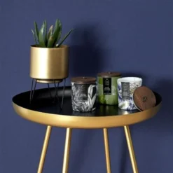 Set De 2 Cache-pots Dorés Avec Pieds Filaires -Promos Jardin Noble Magasin 24807063 3