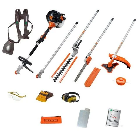 Multifonction 4 En 1 Débroussailleuse, Taille Haie, Elagueuse + Rallonge, 52 Cm3, 3cv 3 Multifonction 4 En 1 Débroussailleuse, Taille Haie, Elagueuse + Rallonge, 52 Cm3, 3cv