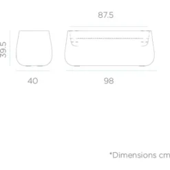 Bac à Fleurs Large Lumineux MOOVERE Blanc Translucide -Promos Jardin Noble Magasin 25932526 4