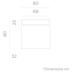 Bac à Fleurs Haut MOOVERE 80 Blanc 9 Bac à Fleurs Haut MOOVERE 80 Blanc -Promos Jardin Noble Magasin 25932528 4