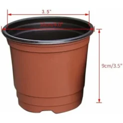 LITZEE Lot De 100 Pots En Plastique Pour Semis Et Plant, 10 Cm -Promos Jardin Noble Magasin 26468125 3