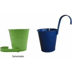 Pot De Fleurs En Fer/métal à Suspendre Pour 8 pots Balcon Jardin Mur Seau En Métal à Suspendre Support Cadeau Detachable Style -Promos Jardin Noble Magasin 26551440 5