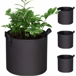 Kueatily Sac De Culture De Plantes, 7 Gallons Sacs De Plantation En Tissu Non Tissé Avec Poignées, Pots Respirant Et Durable Pour Pommes De Terre, Fraises, Fleurs Et Légumes De Jardin, Pack De 3