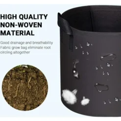 Kueatily Sac De Culture De Plantes, 7 Gallons Sacs De Plantation En Tissu Non Tissé Avec Poignées, Pots Respirant Et Durable Pour Pommes De Terre, Fraises, Fleurs Et Légumes De Jardin, Pack De 3 -Promos Jardin Noble Magasin 27804563 3