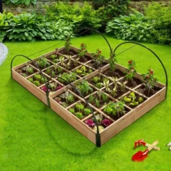 Lot De 2 Carrés Potager 1,15x0.80 M 12 Compartiments + Housses -Promos Jardin Noble Magasin 28381066 3