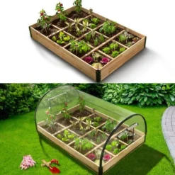 Lot De 2 Carrés Potager 1,15x0.80 M 12 Compartiments + Housses -Promos Jardin Noble Magasin 28381066 5