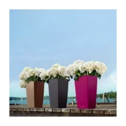 Pot Cubico Color 22 Lechuza Kit Complet 22 Cm - Chocolat -Promos Jardin Noble Magasin 28507963 5