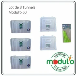 Modulo Lot De 3 Tunnels Modul'o 60 (79x59x50cm) + 1 Jeu De 2 Embouts + 1 Lot De 10 Piquets De Tunnel -Promos Jardin Noble Magasin 28991781 3