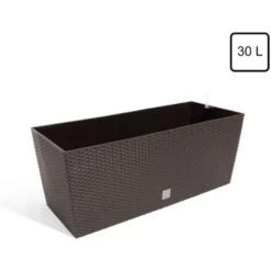 PROSPERPLAST Jardiniere Rato 30 L Avec Arrosage 60x24x24cm Chocolat 10 PROSPERPLAST Jardiniere Rato 30 L Avec Arrosage 60x24x24cm Chocolat -Promos Jardin Noble Magasin 29044037 4